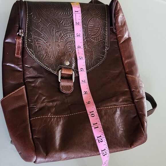 Jack Georges Voyager Leather Convertible Tooled  Western Festival Bag